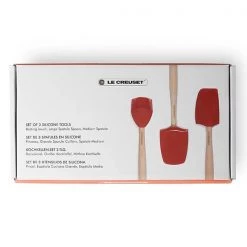 Le Creuset Cerise Craft 3-Piece Utensil Set -CheapPASTRY, ICING Store 42830000600007 Le Creuset Set Of 3 Craft Brushes 4
