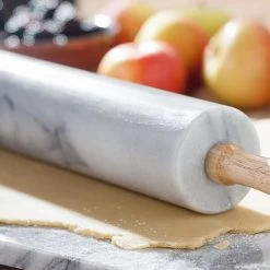 Judge White Marble Rolling Pin 47 X 6cm -CheapPASTRY, ICING Store H350 Judge Marble White 47x6cm Rolling Pin 3