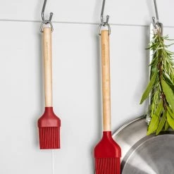 KitchenAid Birchwood Pastry Brush With Silicone Head Red -CheapPASTRY, ICING Store KQR733OHERE KitchenAid Birchwood Pastry Brush Red 3