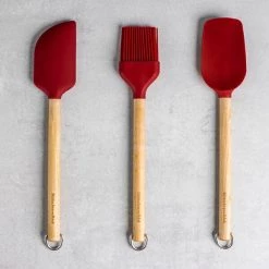 KitchenAid Birchwood Pastry Brush With Silicone Head Red -CheapPASTRY, ICING Store KQR733OHERE KitchenAid Birchwood Pastry Brush Red 4
